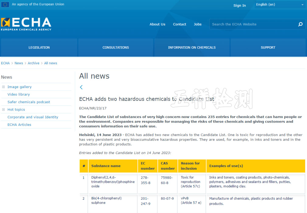 ŷ�˸���REACH���� | SVHC����2������